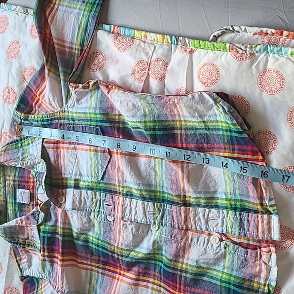 Gap boys plaid XS 4-5 100% cotton button-down shirt long sleeve - Picture 7 of 10